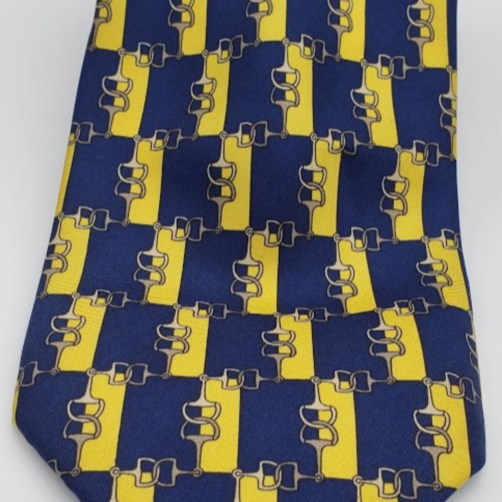 FENDI Cravatte Chain Link Silk Neck Tie